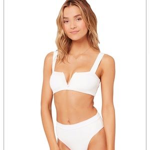 L*Space white bikini top. Gently used